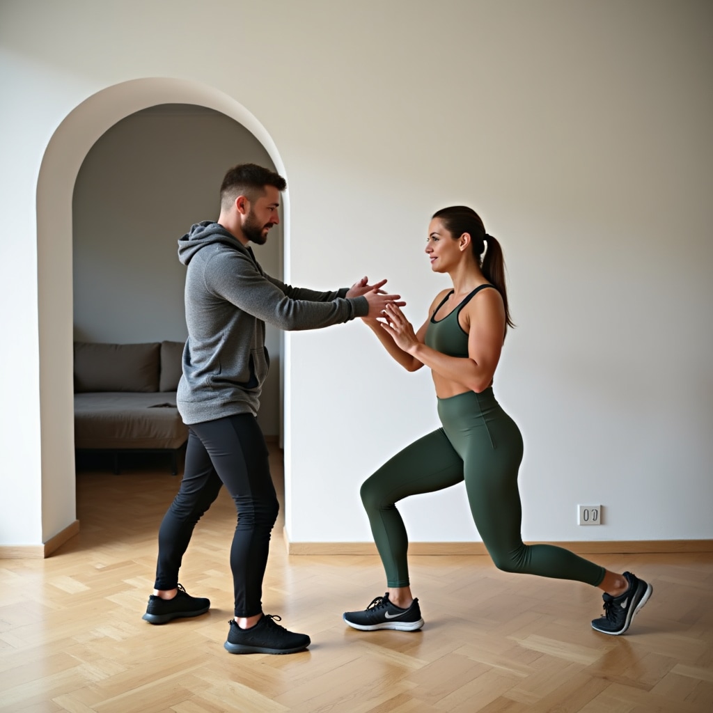 Allenamento funzionale in casa con trainer